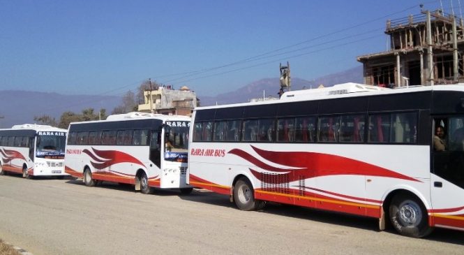 मध्यपश्चिम यातायातले भित्राएका एयर सस्पेन्सन बसमा सुविधै सुविधा
