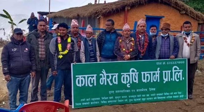 कालभैरबमा कृषि फर्म संचालन
