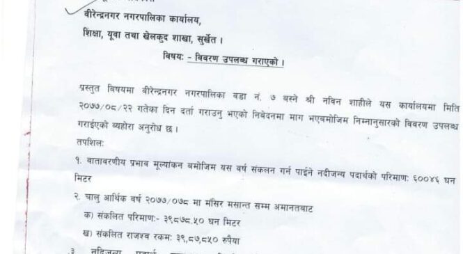 गलत सूचनाले अनियमितता आंशका