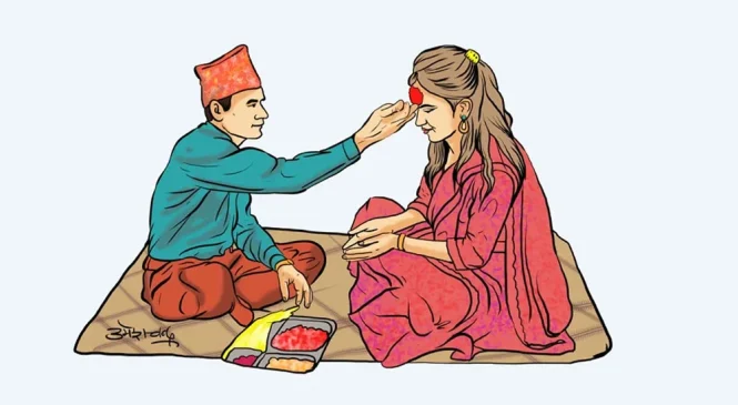 नवदुर्गाको प्रसाद र आशीर्वाद थाप्ने क्रम तेस्रो दिन पनि जारी