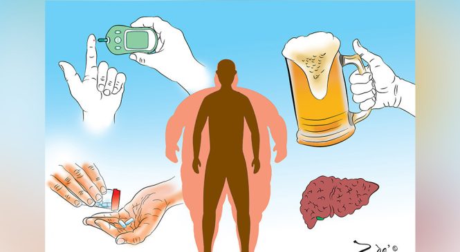 मोटोपन, मधुमेह र मदिरा