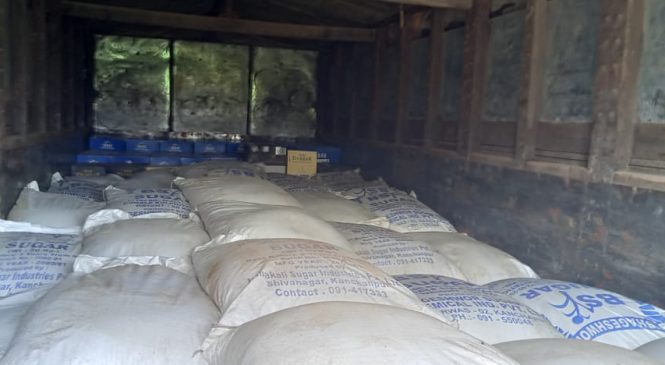 बांगेसिमलबाट एक ट्रक अवैध चिनी बरामद