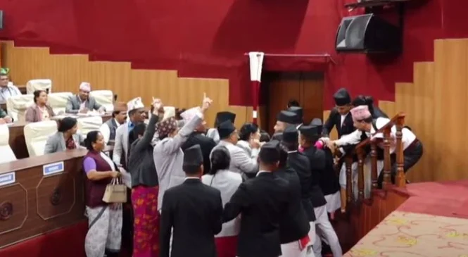 कांग्रेसको अवरोधका बिच सभामुखद्वारा बजेटमाथिको छलफल सकिएको घोषणा