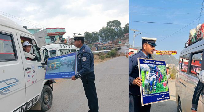 कर्णालीमा बढी दुर्घटना हुने स्थानबारे फोटो सचेतना