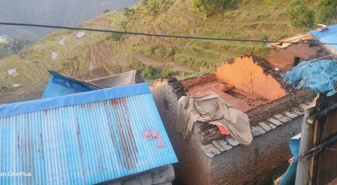 हावाहुरीले दर्जनौँ घर र संरचना क्षतिग्रस्त
