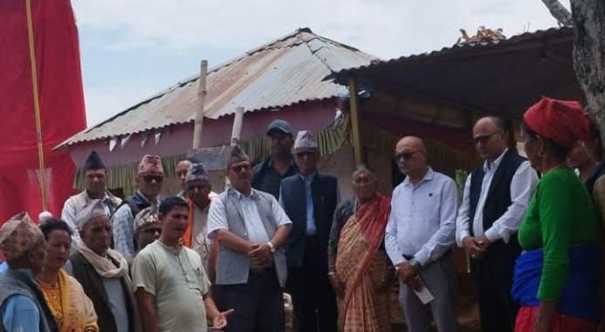 शिवको मूर्ति निर्माणका लागी थापाद्धारा ३ लाख आर्थिक सहयोग