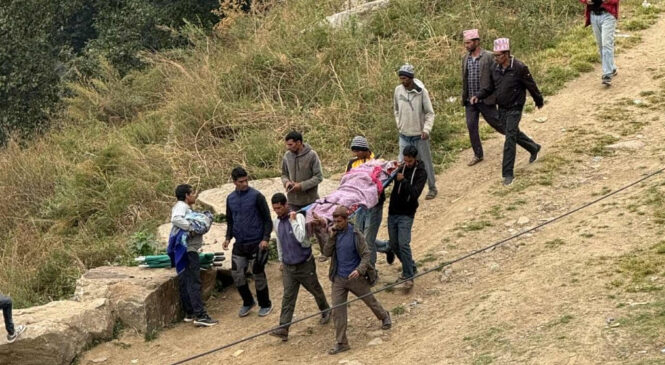 एम्बुलेन्स नहुँदा बिरामीलाई स्टेचरको भर
